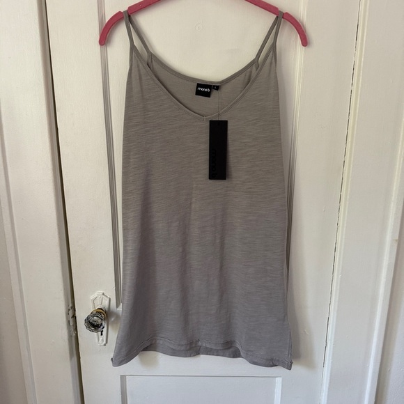 Mono B Tops - Mono B Light Taupe Modal Cotton Cami Tank Size L NWT